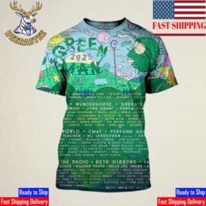 2025 Green Man Festival Lineup At Bannau Brycheiniog National Park In Wales On August 14-17 2025 AOP Shirt