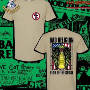 Bad Religion 2025 Year Of The Snake With US Flag Two Sided Unisex T-Shirt