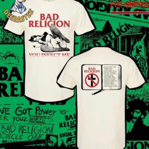 Bad Religion You Infect Me With List Of Cities In The Book For World Tour 2025 Two Sided Unisex T-Shirt