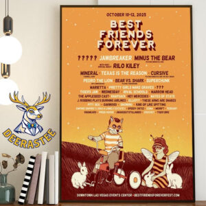 Best Friends Forever Festival At Downtown Las Vegas Events Center Las Vegas NV On October 10-12 2025 Home Decor Poster Canvas