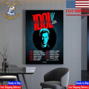 Billy Idol Its A Nice Day To Tour Again Dates List On June 2025 Home Decor Poster Canvas