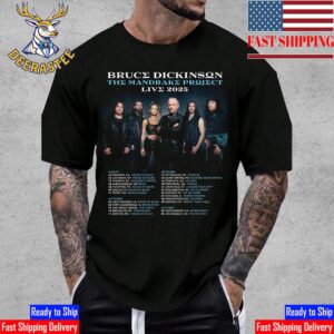 Bruce Dickinson The Mandrake Project Live 2025 North American Tour Date List Start On August 22nd 2025 Unisex T-Shirt