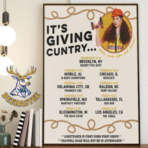 Chappell Roan Fandemonium It’s Giving Cuntry She Gets The Job Done On March 12-13-14th 2025 Home Decor Poster Canvas