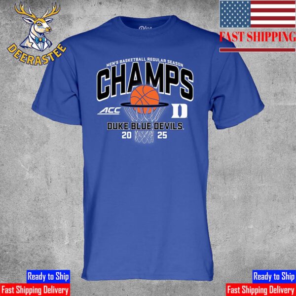 Duke Blue Devils Men’s Basketball Are 2025 ACC Men’s Basketball Regular Season Champions Unisex T-Shirt