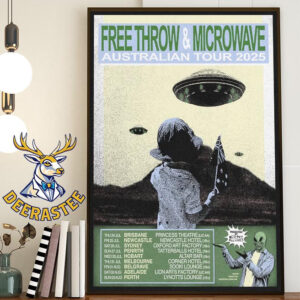 Free Throw And Microwave Australian Tour 2025 Dates List Home Decor Poster Canvas