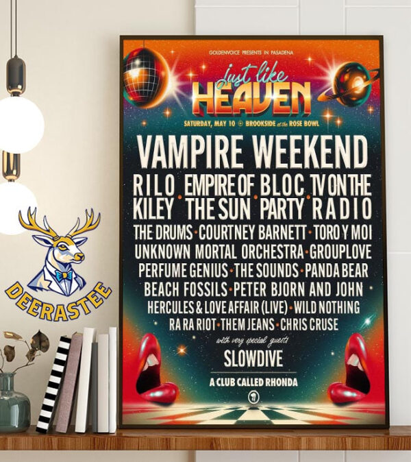 Goldenvoice Presents In Pasadena Just Like Heaven Festival To Brookside At The Rose Bowl In Pasadena CA On May 10th 2025 Home Decor Poster Canvas