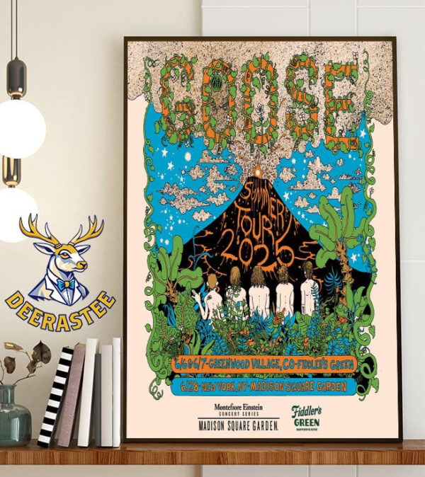 Goose Summer Tour 2025 2 Nights At Fiddler’s Green In Greenwood Village CO June 6-7 And Madison Square Garden On June 28th Home Decor Poster Canvas