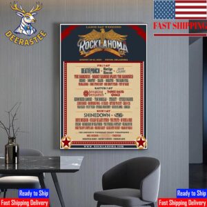 Labor Day Weekend Rocklahoma 2025 Lineup At Pryor OK On August 29-31 2025 Home Decor Poster Canvas