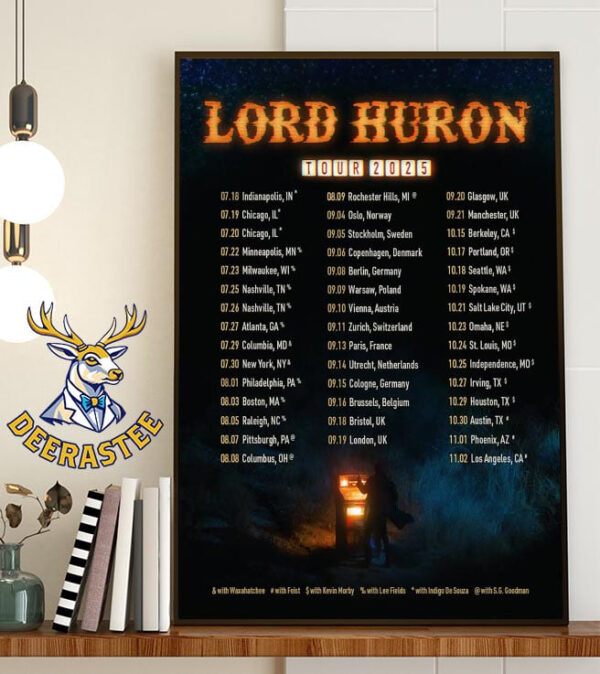 Lord Huron Tour 2025 Dates List Of The UK Europe And North America Home Decor Poster Canvas