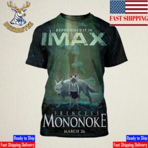 Official IMAX Poster Studio Ghibli’s Princess Mononoke Coming Theaters On March 26th 2025 All Over Print Shirt