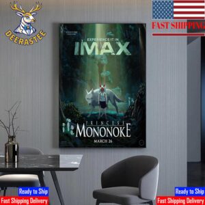 Official IMAX Poster Studio Ghibli’s Princess Mononoke Coming Theaters On March 26th 2025 Home Decor Poster Canvas