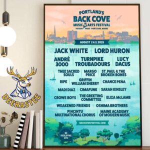 Portland’s Back Cove Music And Arts Festival Lineup At Payson Park Portland Maine On August 2-3 2025 Home Decor Poster Canvas