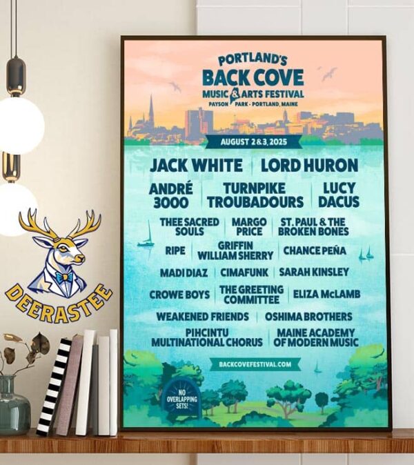 Portland’s Back Cove Music And Arts Festival Lineup At Payson Park Portland Maine On August 2-3 2025 Home Decor Poster Canvas