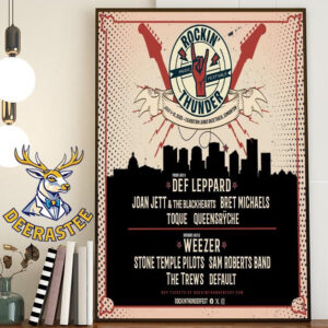 Rockin’ Thunder Music Festival At Exhibition Lands Racetrack In Edmonton CA On July 11-12 2025 Home Decor Poster Canvas