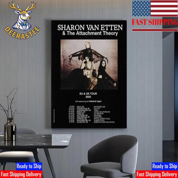 Sharon Van Etten And The Attachment Theory EU And UK Tour 2025 With Special Guest Nabihah Iqbal Home Decor Poster Canvas