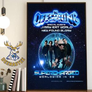 Supercharged Worldwide In 2025 The Offspring With Special Guests Jimmy Eat World And New Found Glory Home Decor Poster Canvas