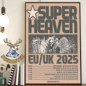 Superheaven Band Headed Back To The EU And UK 2025 Tour Dates List Home Decor Poster Canvas