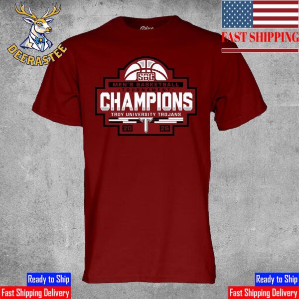 Troy University Trojans Men’s Basketball Are 2025 Sun Belt Men’s Basketball Conference Tournament Champions Unisex T-Shirt