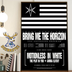 Trust Serve Obey Bring Me The Horizon USA Ascension Program Part 01 With Motionless In White The Plot In You And Amira Elfeky Home Decor Poster Canvas