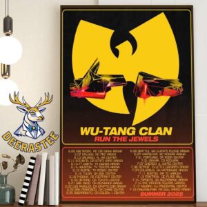 Wu-Tang Clan Run The Jewels Summer 2025 Dates List Home Decor Poster Canvas