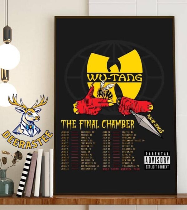 Wu-Tang With Run The Jewels For The Final Chamber 2025 North America Tour Dates List On June And July 2025 Home Decor Poster Canvas